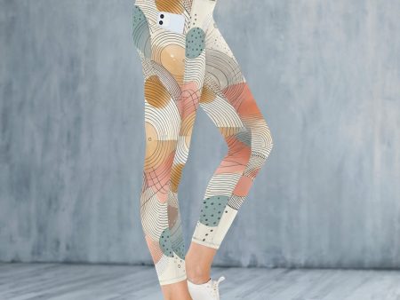 Earthy Geometric Everyday Leggings Sale