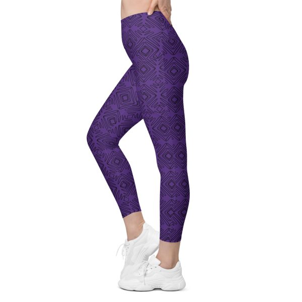 Hip to be Square Purple Luxury Leggings For Sale