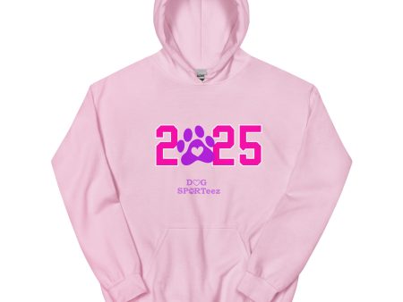 2025 Purple and Pink Pawprint Unisex Hoodie Sale