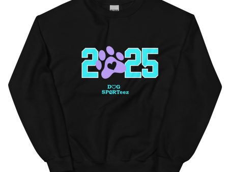 2025 Turquoise Purple Pawprint Unisex Sweatshirt Fashion