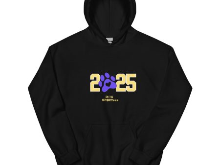 2025 Yellow and Purple Pawprint Unisex Hoodie Sale