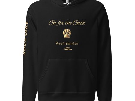 Go for the Gold Black Sponge Fleece Unisex hoodie Fashion