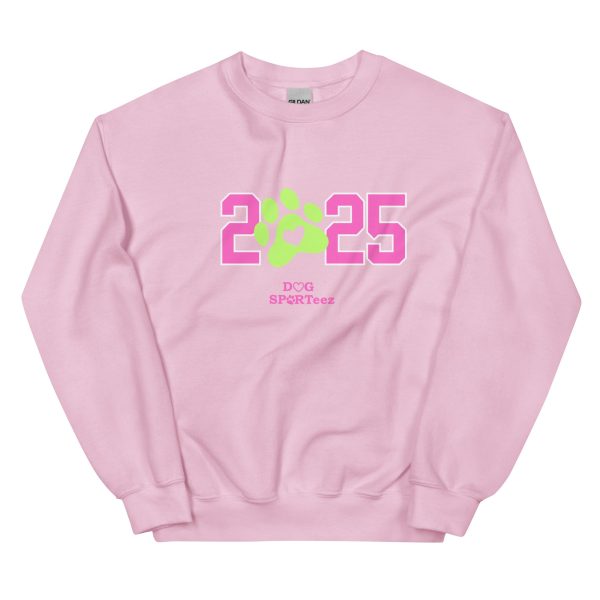 2025 Pink Pawprint Unisex Sweatshirt For Sale