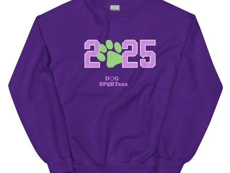 2025 Pawprint Purple Green Unisex Sweatshirt Online Hot Sale