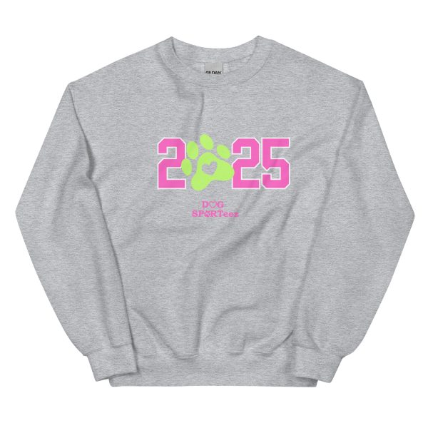 2025 Pink Pawprint Unisex Sweatshirt For Sale