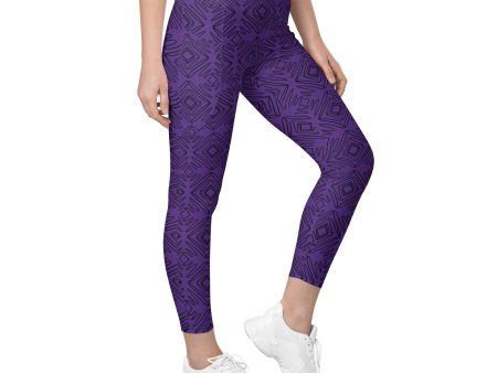 Hip to be Square Purple Luxury Leggings For Sale