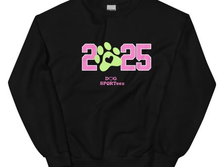 2025 Pink Pawprint Unisex Sweatshirt For Sale