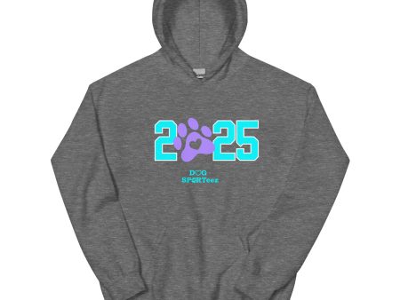 2025 Turquoise and Green Pawprint Unisex Hoodie For Discount