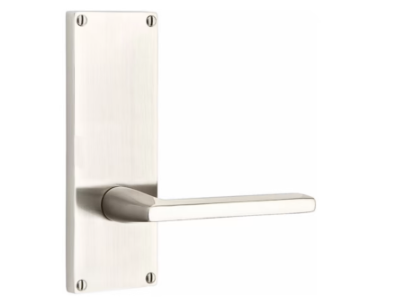 Emtek 8211.LSUS19.SKUS10B.LH SELECT Privacy , Sideplate Locksets Modern Non-Keyed 7  , L-Square Stem , Straight Knurled Handle.LH Discount