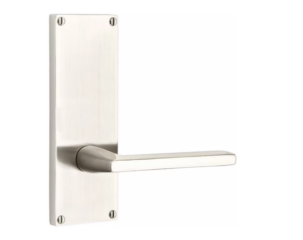 Emtek 8211.LSUS19.SKUS26.LH SELECT Privacy , Sideplate Locksets Modern Non-Keyed 7  , L-Square Stem , Straight Knurled Handle.LH Online Sale