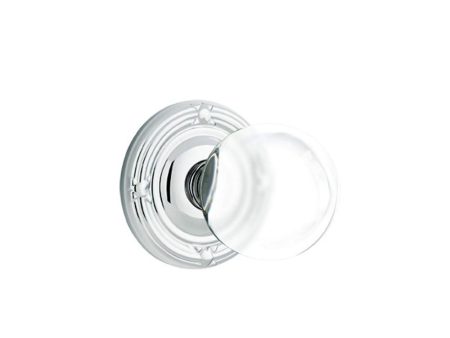 Emtek 8207BL Privacy , Ribbon and Reed Rosette , Bristol Crystal Knob Cheap