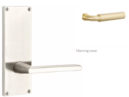 Emtek 8211MNG Privacy , Sideplate Locksets Modern Non-Keyed 7 , Manning Lever Discount